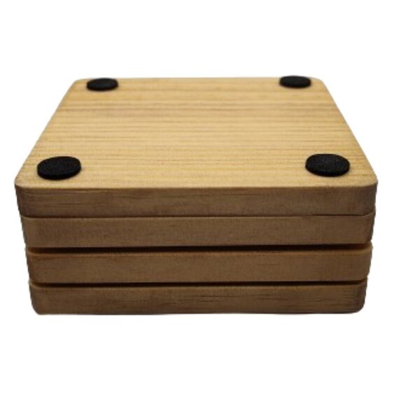 4" Wood Coasters Laser Engraved "Jack Lantern" - Picture 4 of 9